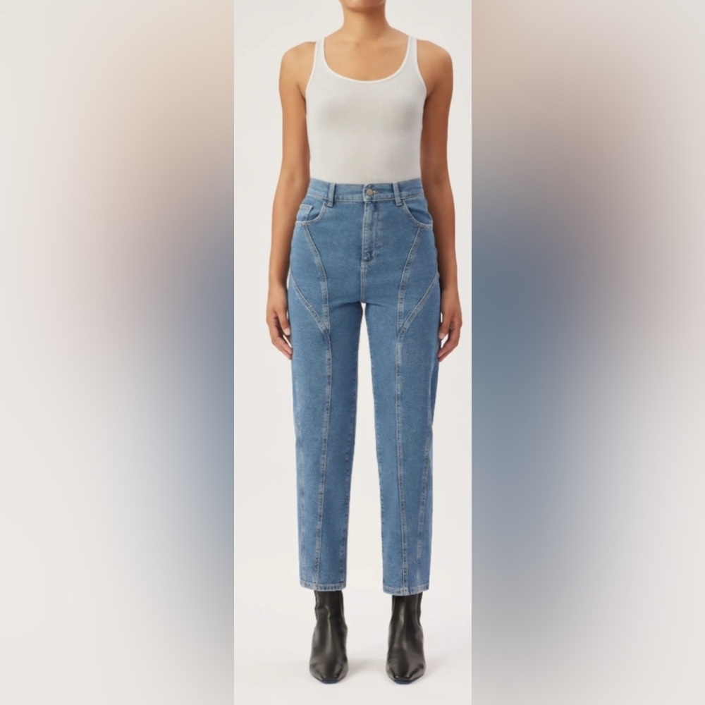 DL1961 Sydney Girlfriend Tapered DL Vintage Premium Denim Jeans Women's 25